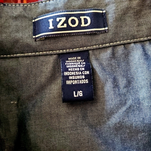 Izod | Plaid Buttondown Shirt | Large - Picture 3 of 4